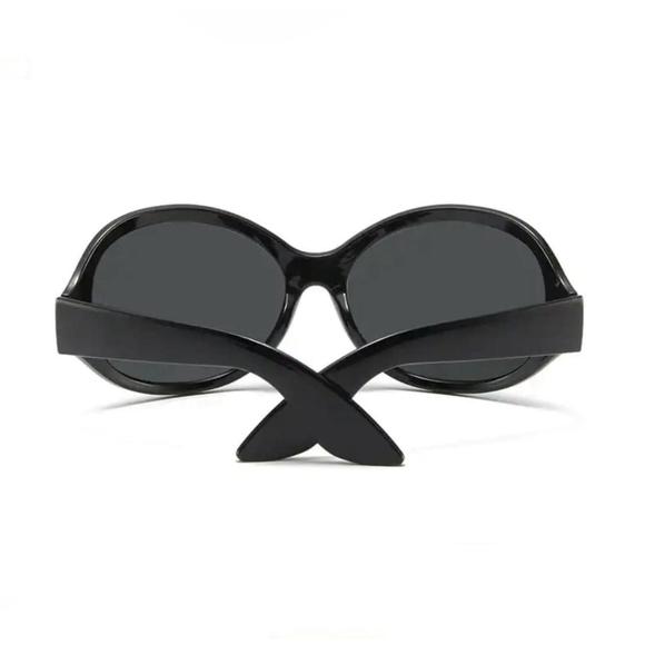 Oversized Steampunk Sunglasses Women Men 2024 Luxury Brand Oval Y2K Sports Punk - Picture 4 of 9